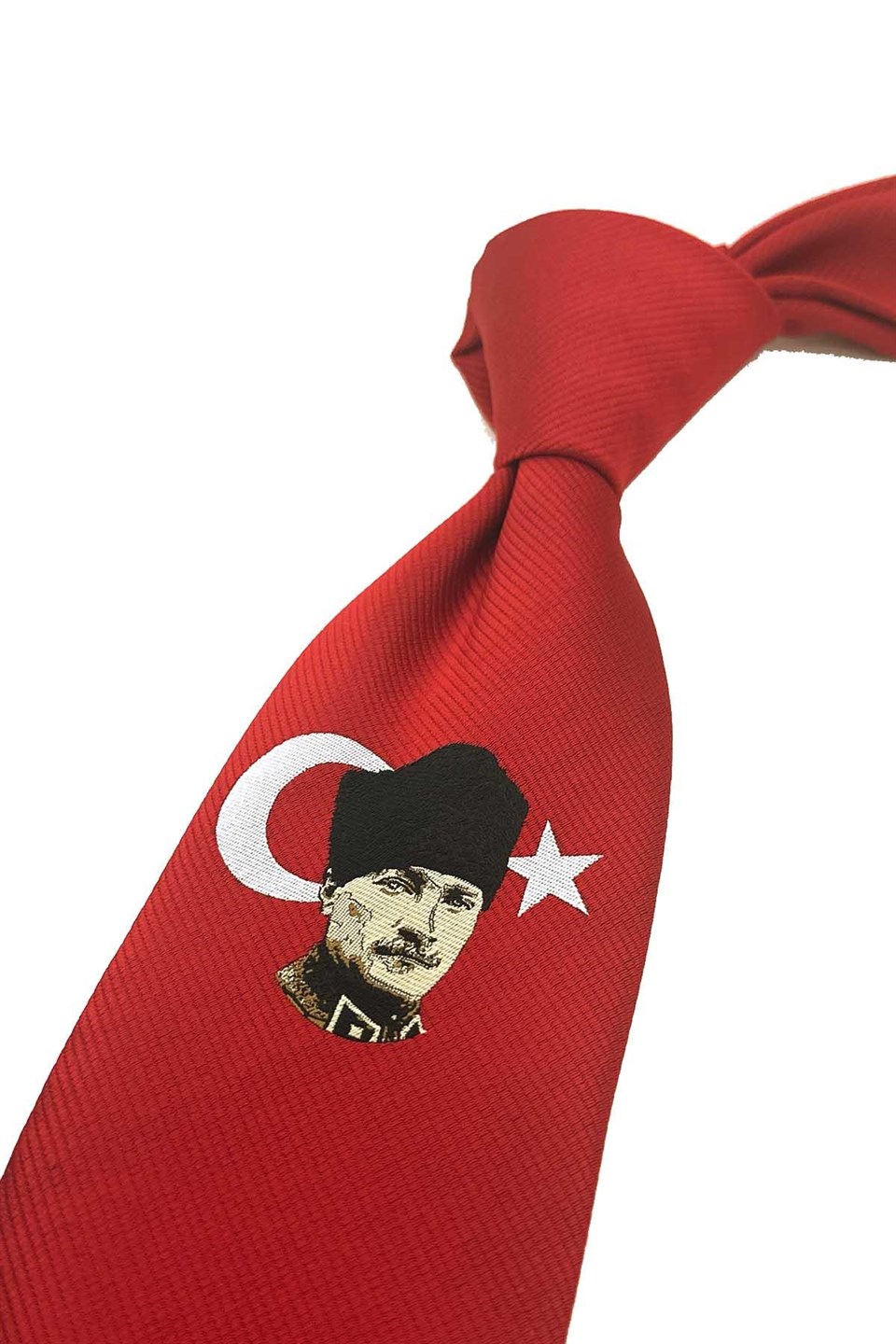 Atatürk Ay Yıldız Kırmızı Kravat KK13705
