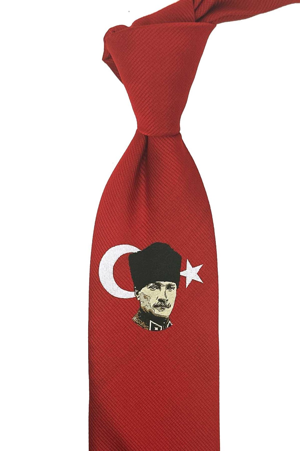 Atatürk Ay Yıldız Kırmızı Kravat KK13705