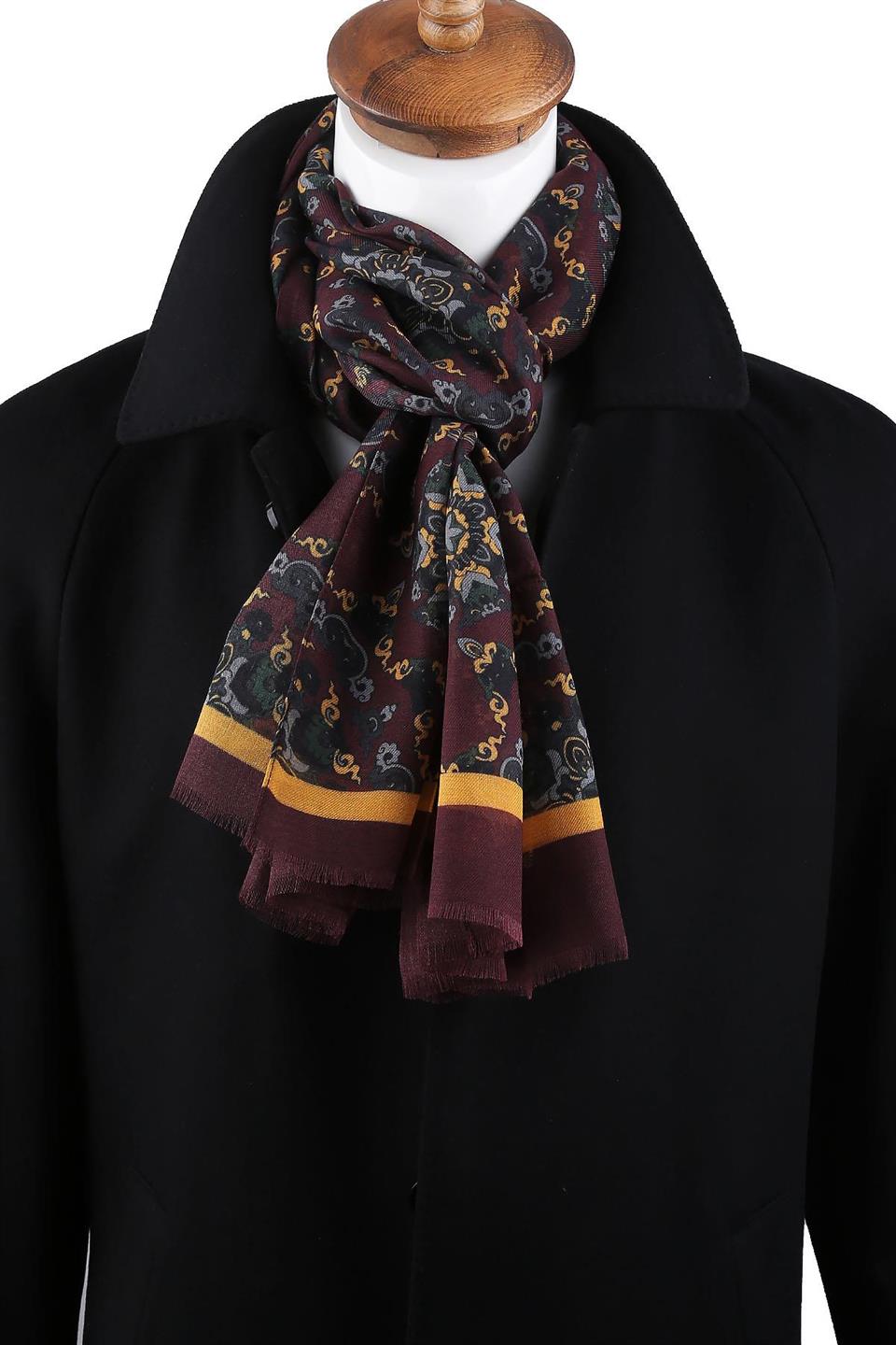 Attorney Style Bordo İtalyan Modal Kaşkol MDL35