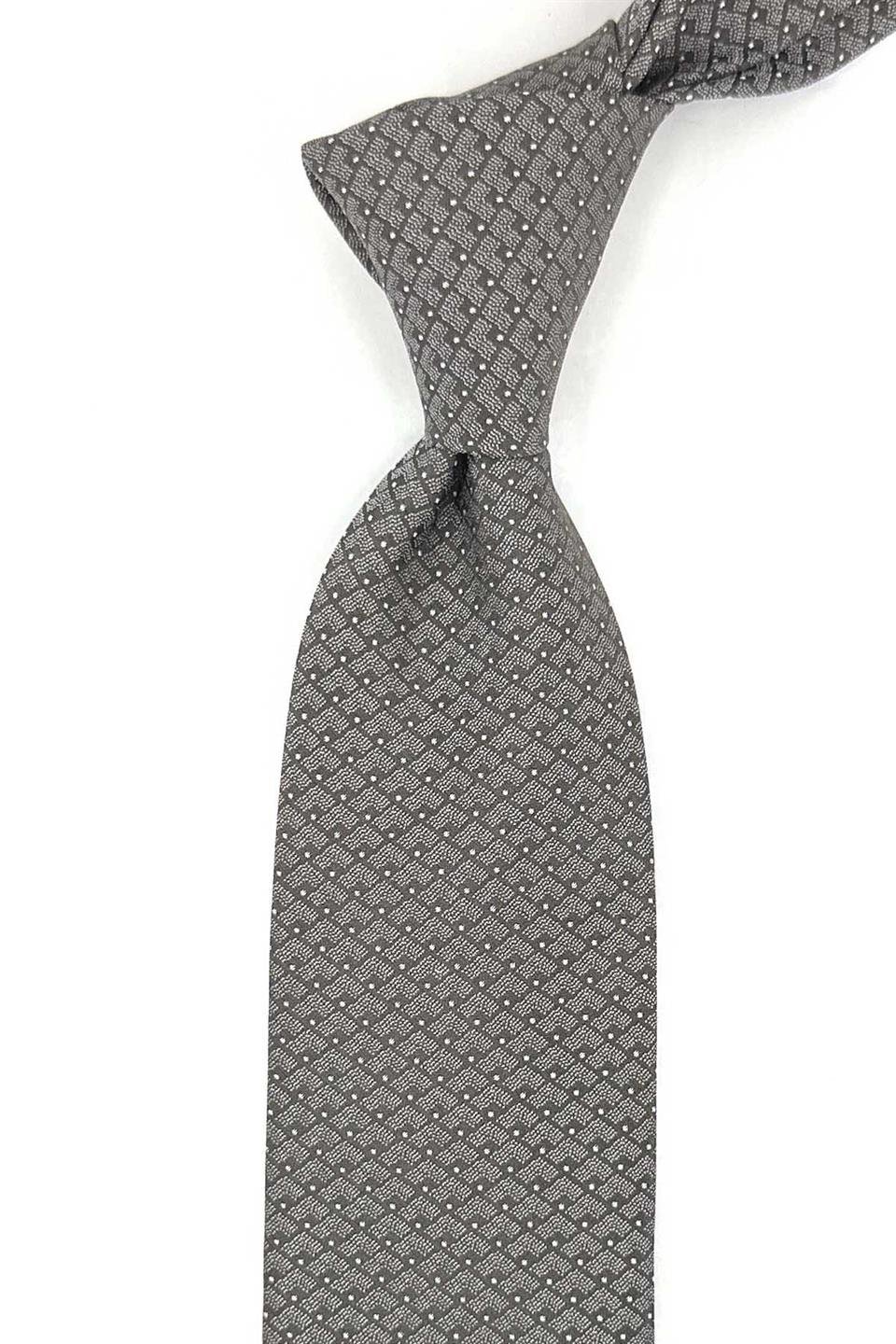 Bacino Style Kahve İtalyan İpek Kravat İK2089