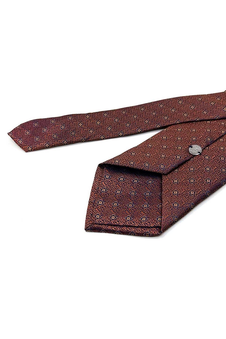 Bakır Küçük Desen Mendilli Klasik Kravat KK13514