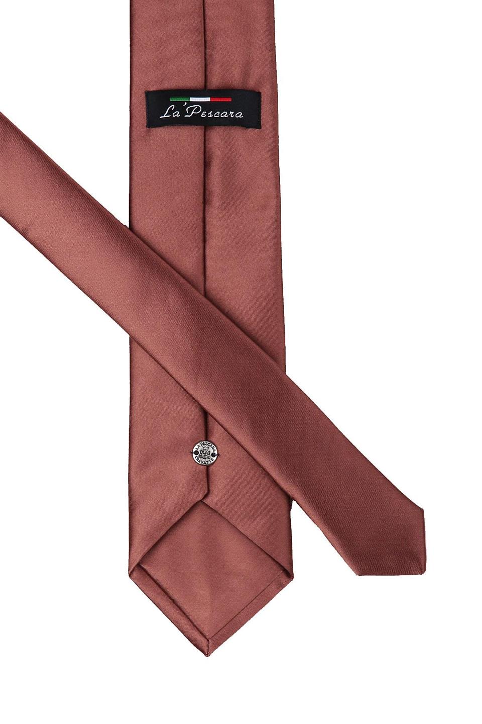 Bakır Mendilli Düz Saten Kravat 1602