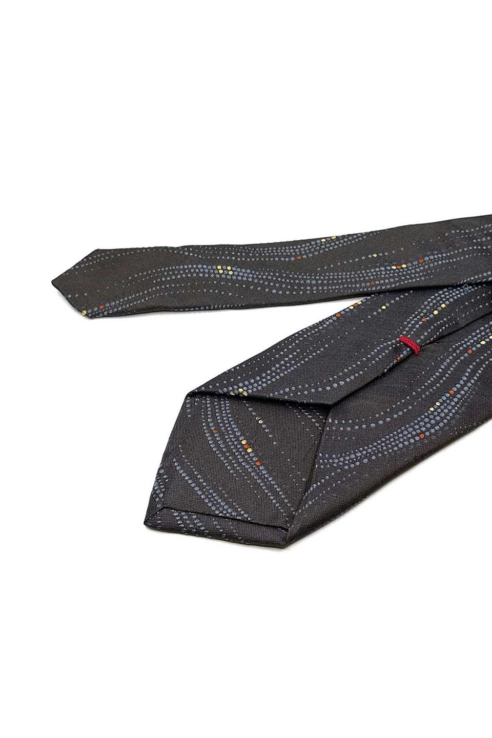 Baricella Style Füme Motif Desen İtalyan İpek Kravat İK1715