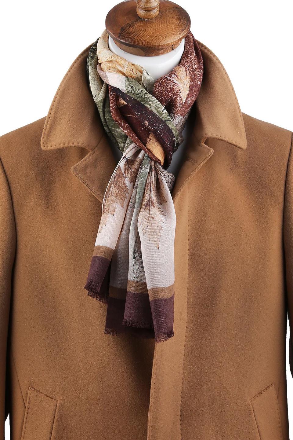 Baxter Style Bej - Yeşil İtalyan Modal Kaşkol MDL26