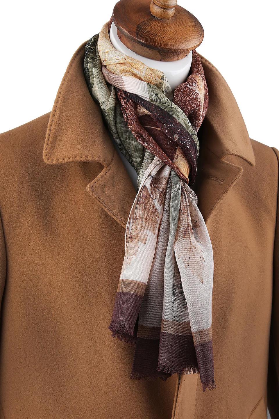 Baxter Style Bej - Yeşil İtalyan Modal Kaşkol MDL26