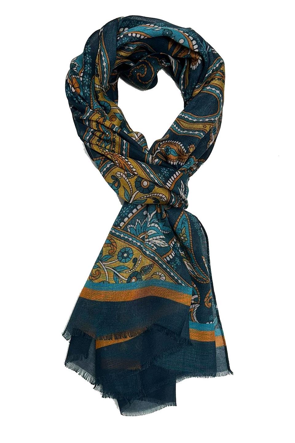 Beekman Style Yeşil - Bej İtalyan Modal Kaşkol MDL19