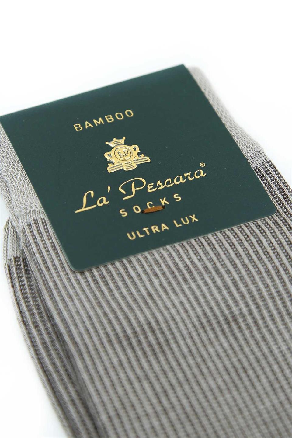 Bej Çizgi Desen 12li Ultra Lüks Bambu Erkek Çorap CRP309