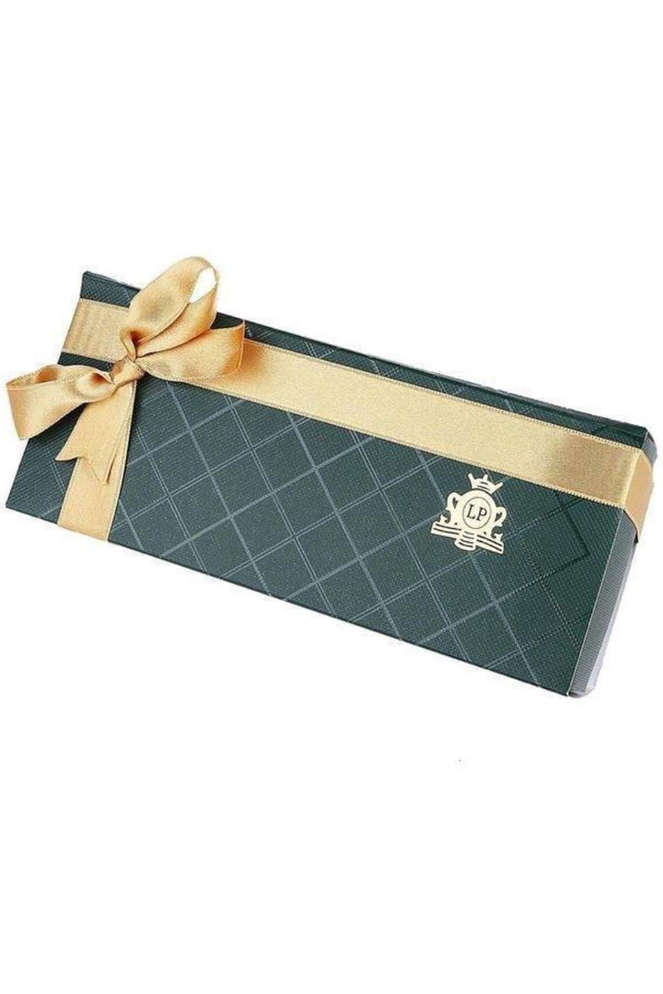 Bej Mendilli Klasik Kravat Kol Düğmesi Erkek Hediye Seti OS606