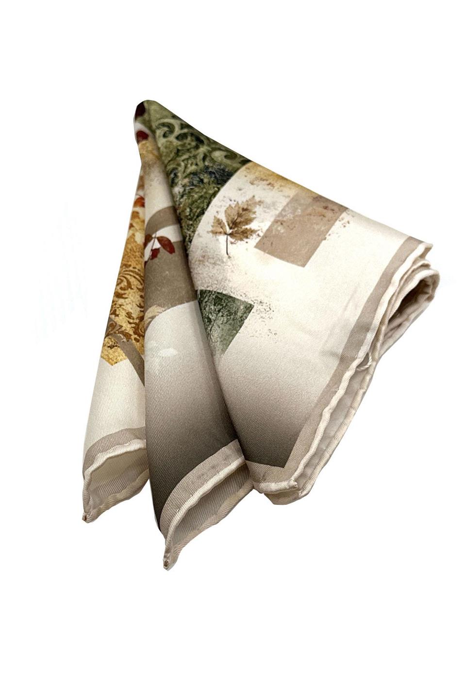 Bej Motif Desen Erkek Cep Mendili SPS626-105