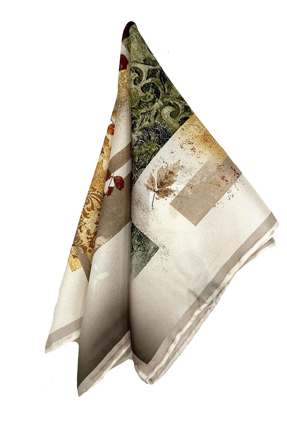 Bej Motif Desen Erkek Cep Mendili SPS626-105