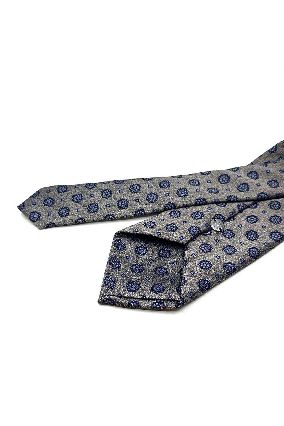 Bej Motif Desen Mendilli Klasik Kravat KK12909