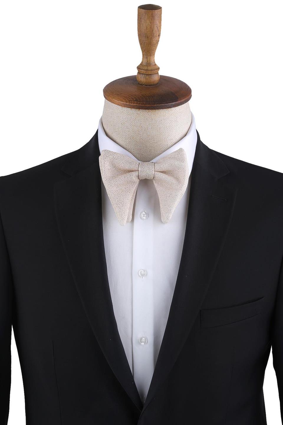 Bej Simli Büyük Damatlık Papyon P1699