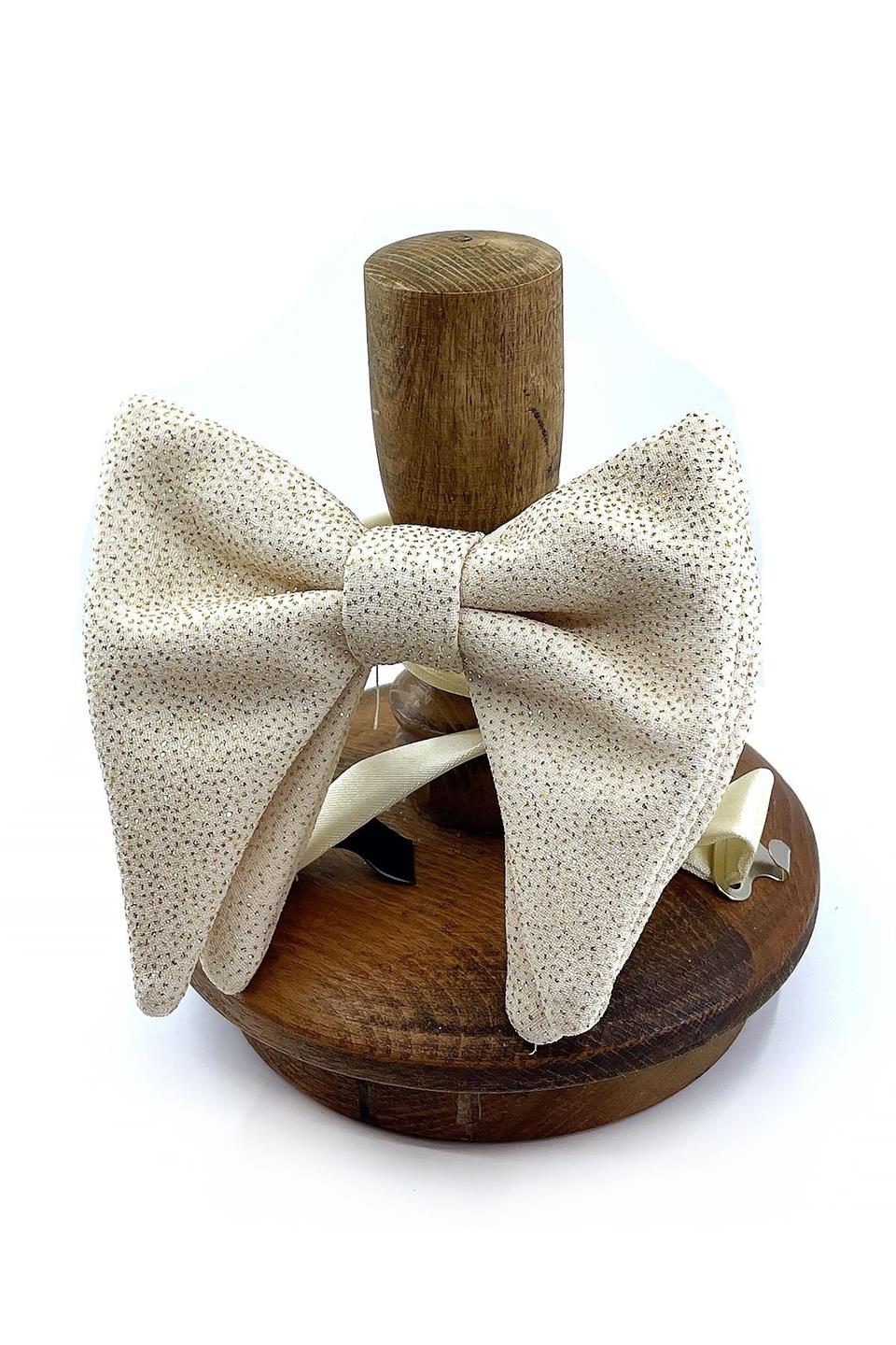 Bej Simli Büyük Damatlık Papyon P1699