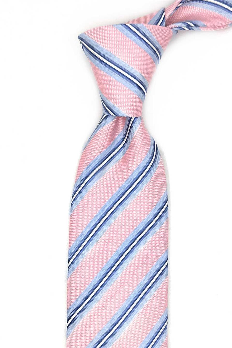 Bergerie Style Pembe İtalyan İpek Kravat İK2138