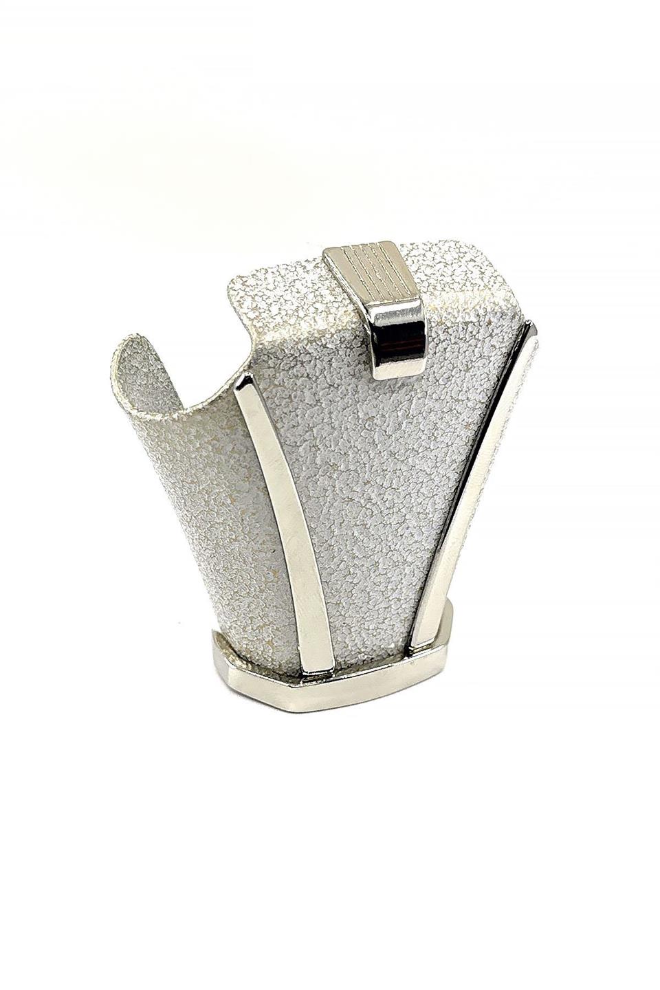 Beyaz - Gold Kravat Düğüm Aksesuarı TKC10