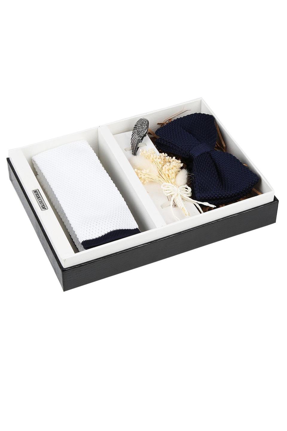 Beyaz - Lacivert Erkek Hediye Seti EHS06
