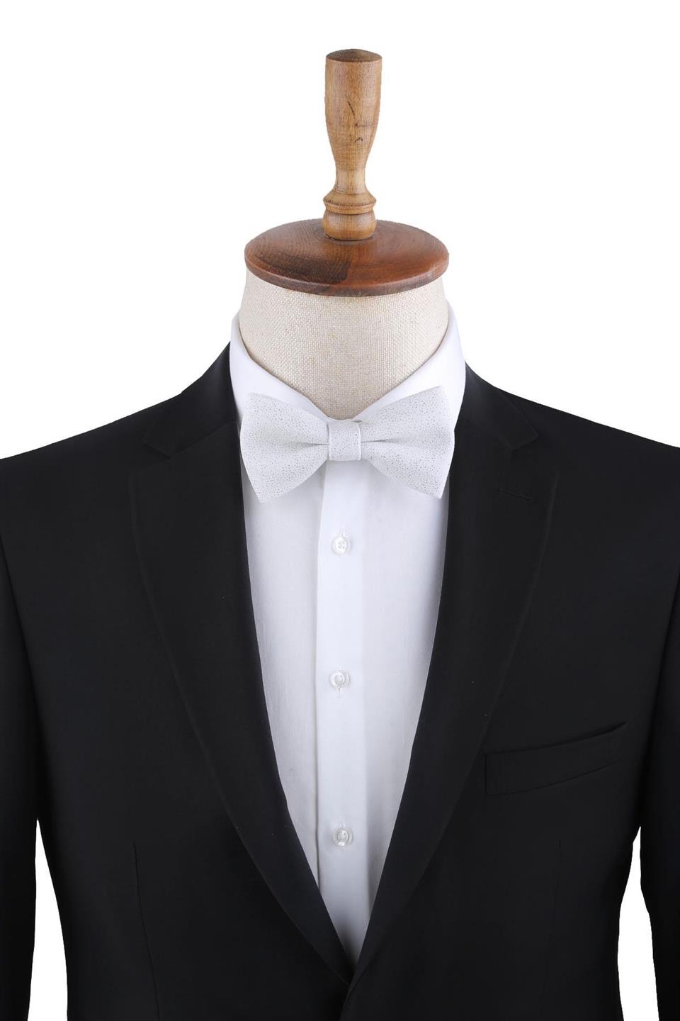 Beyaz Simli Damatlık Papyon P1693