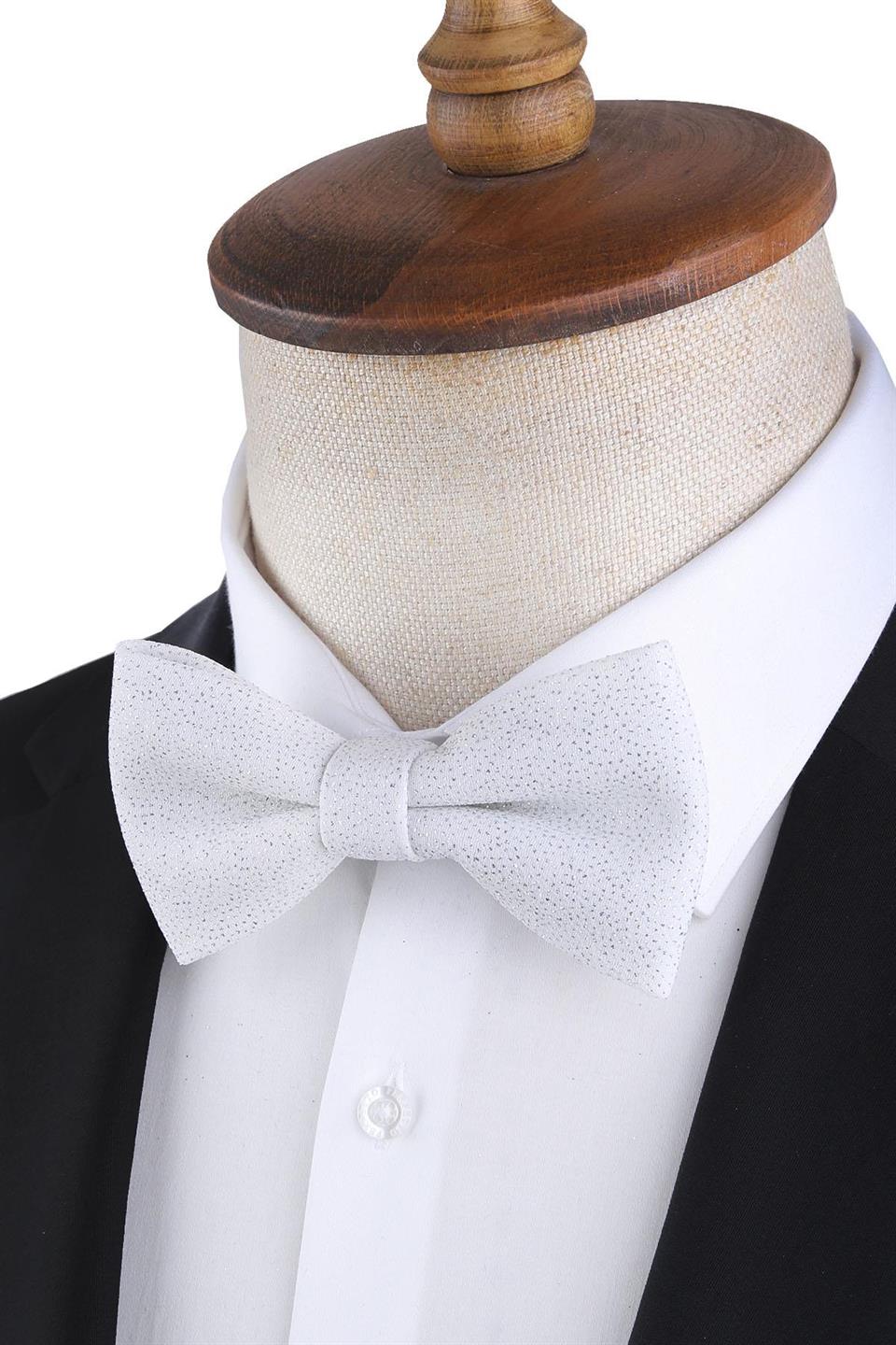 Beyaz Simli Damatlık Papyon P1693