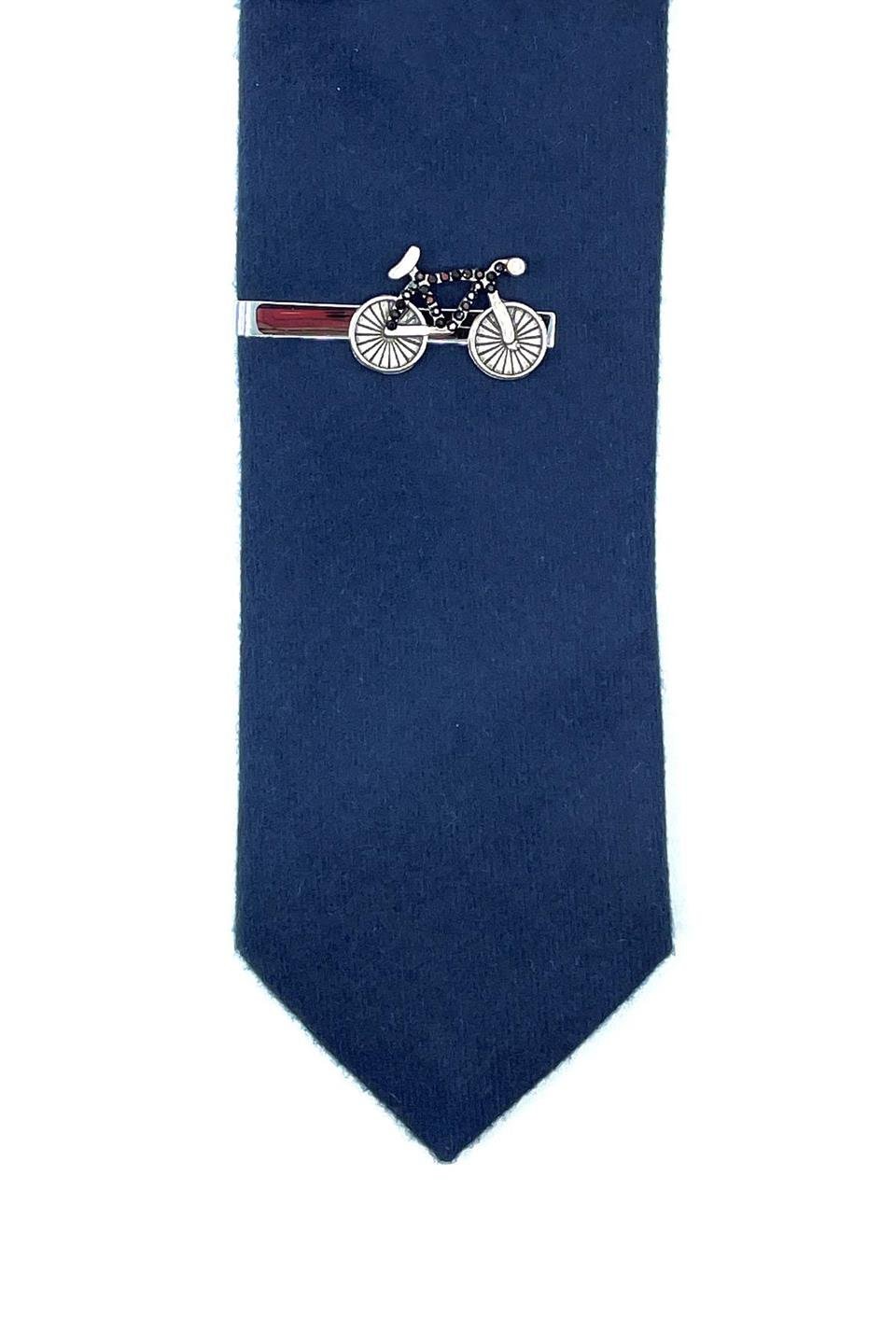 Bisiklet Motif Siyah Taşlı Kravat İğnesi KIY702