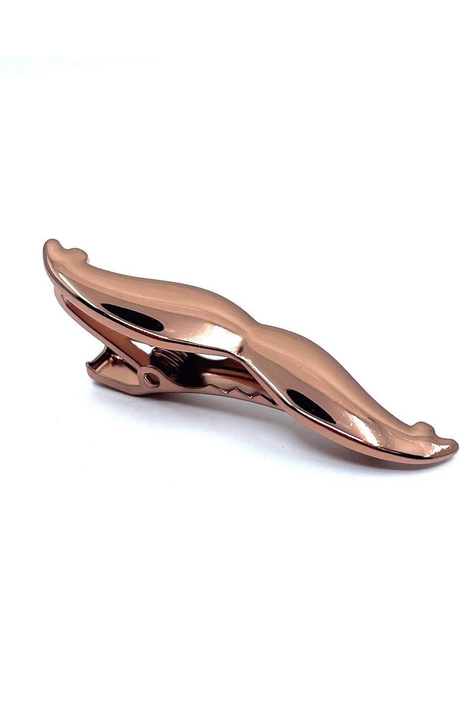 Bıyık Motif Bronz Renk Kravat İğnesi KIY708