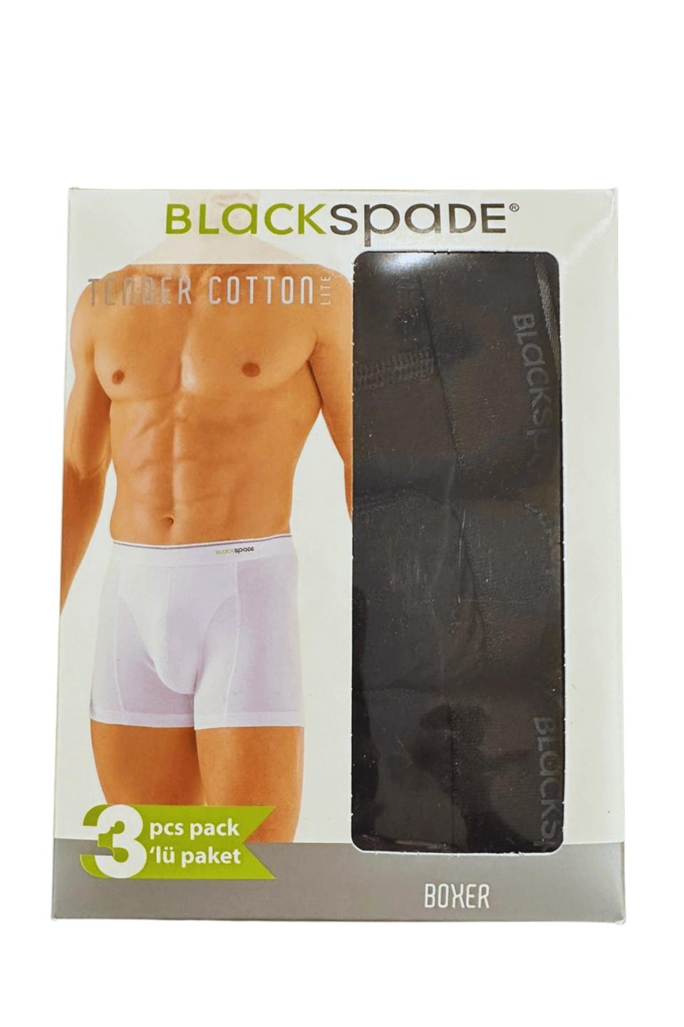 Blackspade 3lü Paket Tender Cotton Erkek Boxer 9673B - Siyah