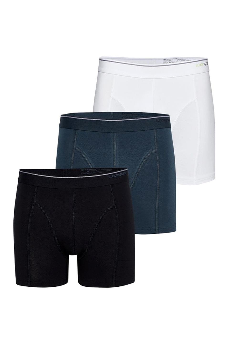 Blackspade 3lü Paket Tender Cotton Erkek Boxer 9673B - Beyaz Siyah Antrasit