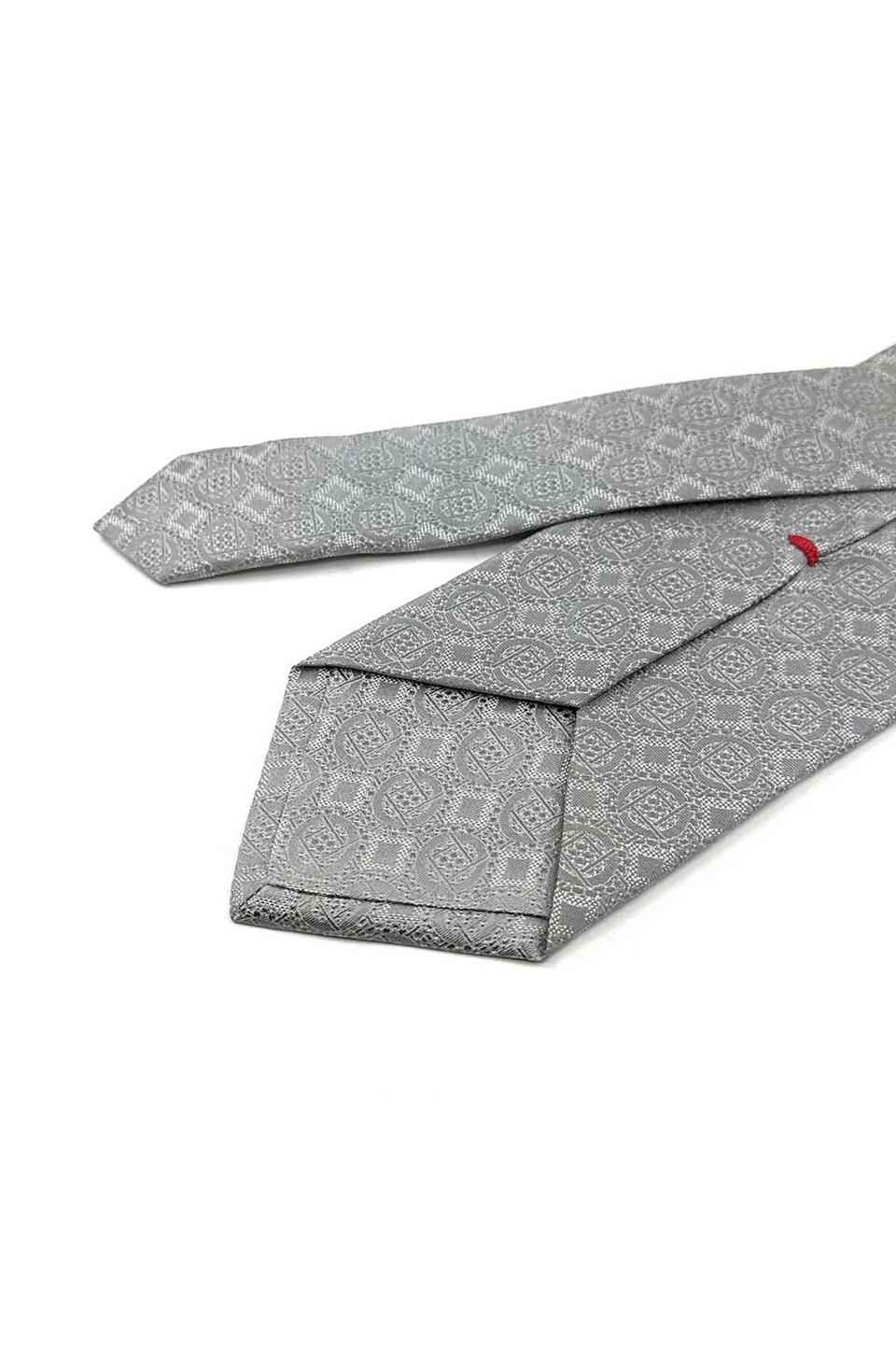 Bonorva Style Gri İtalyan İpek Kravat İK2031