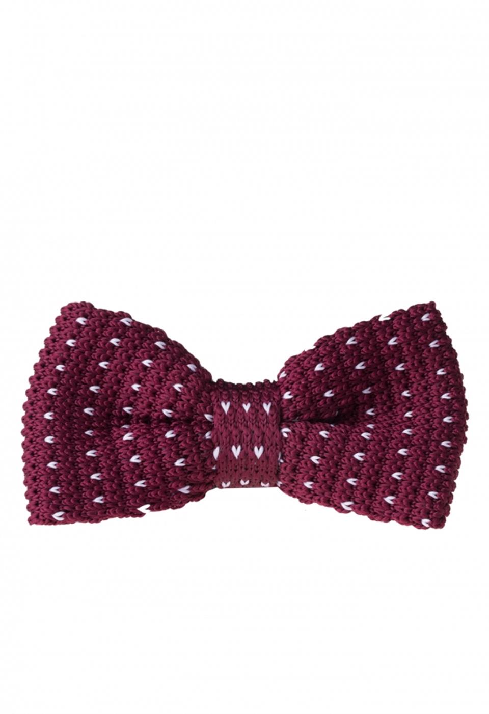 Bordo Beyaz Örgü Papyon ÖR08