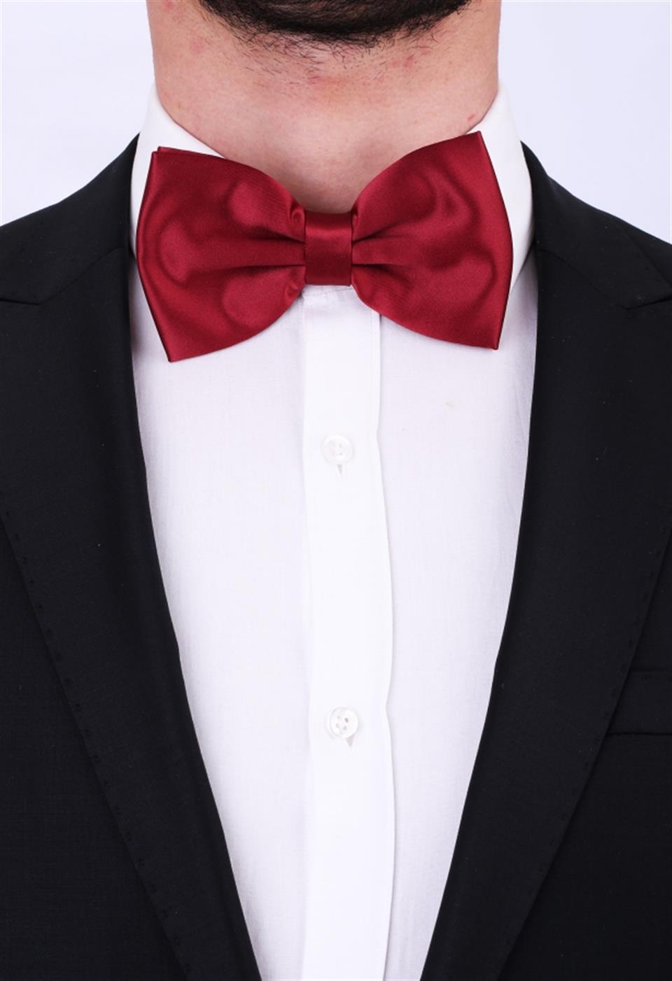 Bordo Büyük Saten Papyon SP23