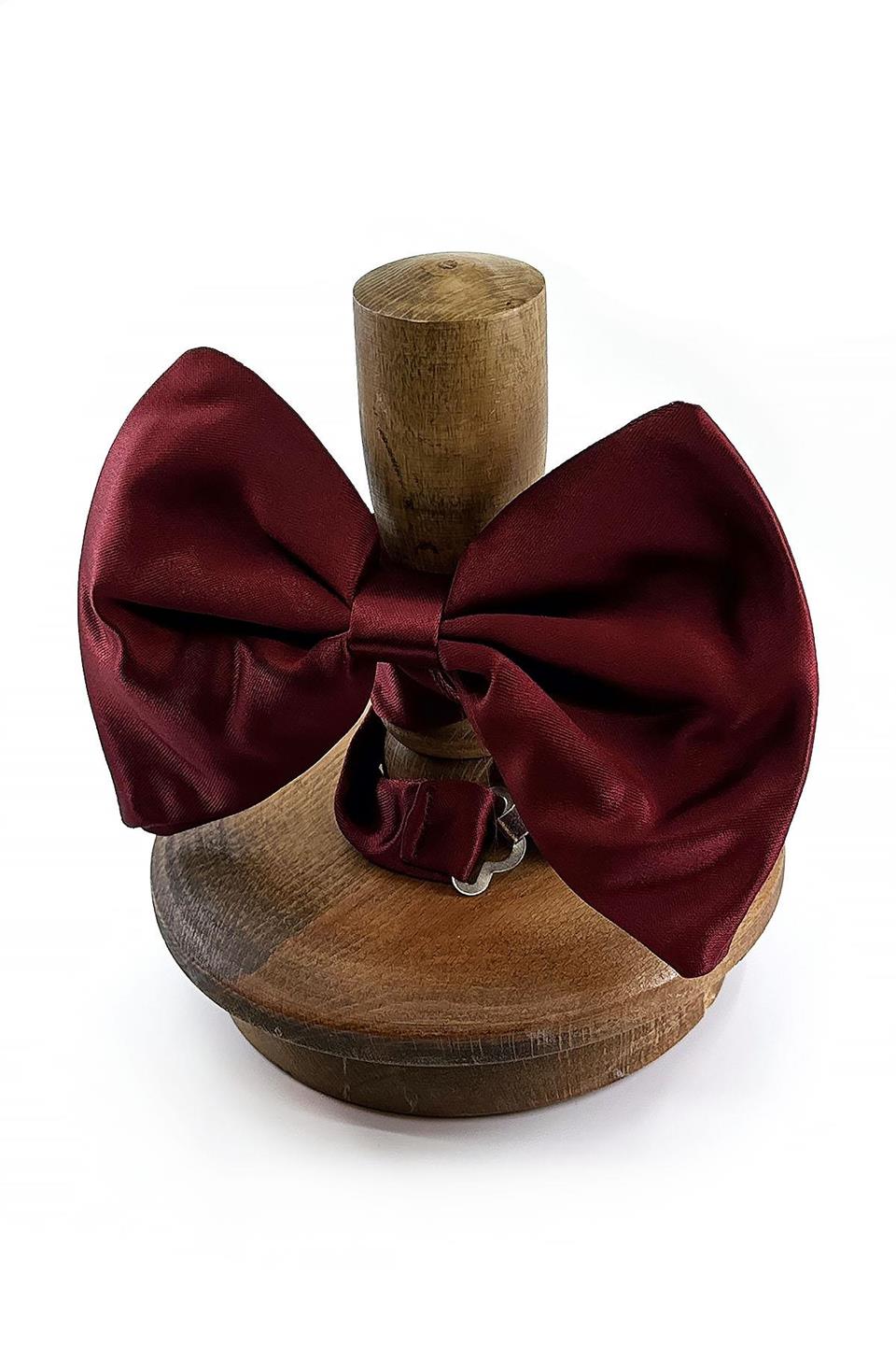 Bordo Büyük Saten Papyon SP37