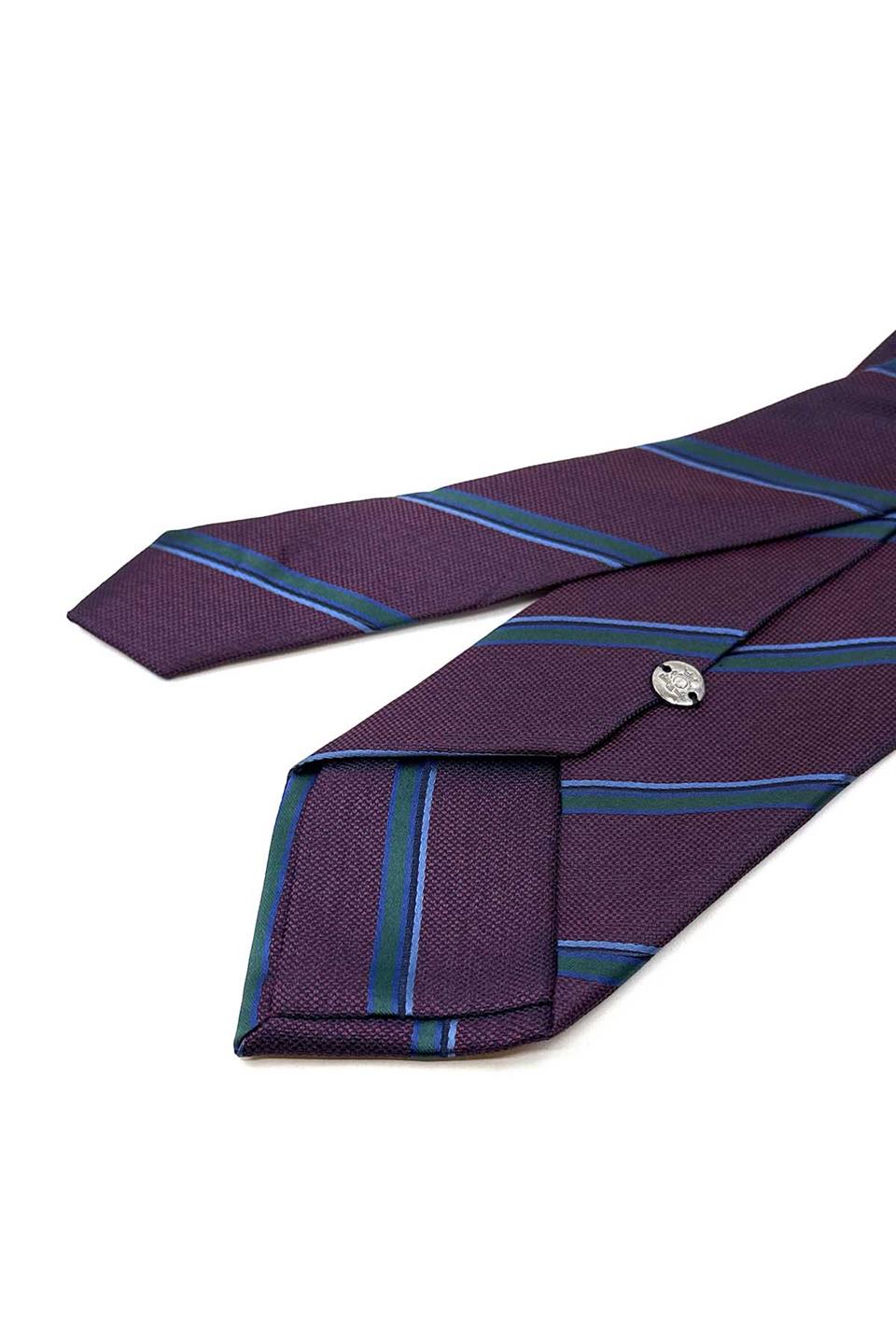 Bordo Çizgi Desen Mendilli Klasik Kravat KK12267
