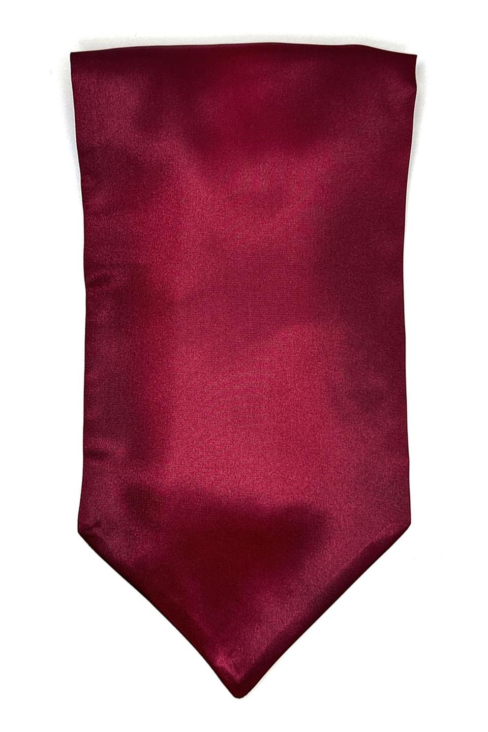 Bordo Düz Ascot Fular K571