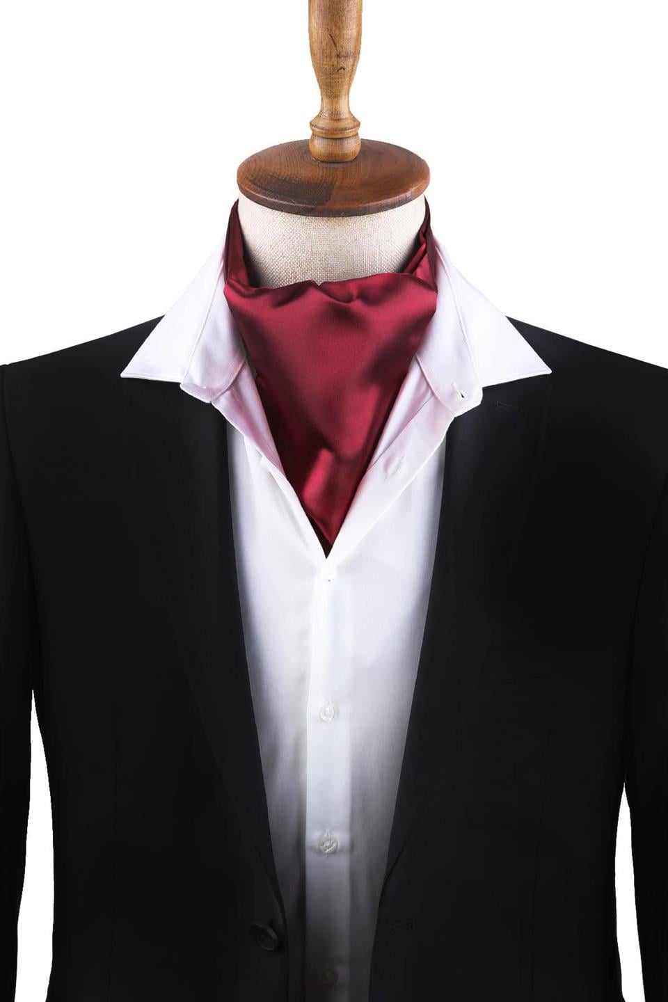 Bordo Düz Ascot Fular K571