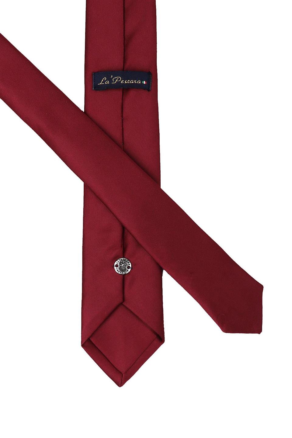 Bordo Düz Mat Saten Çok İnce Kravat UST31