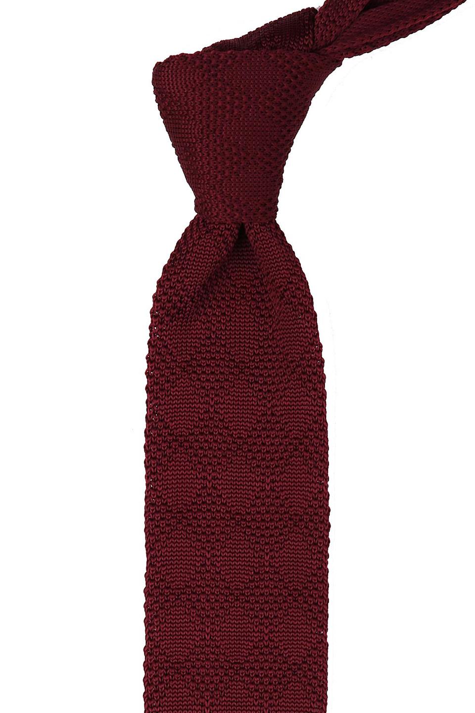 Bordo Düz  Örgü Kravat 8037