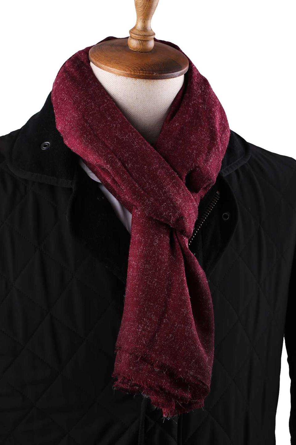 Bordo Düz Unisex Şal Kaşkol K633
