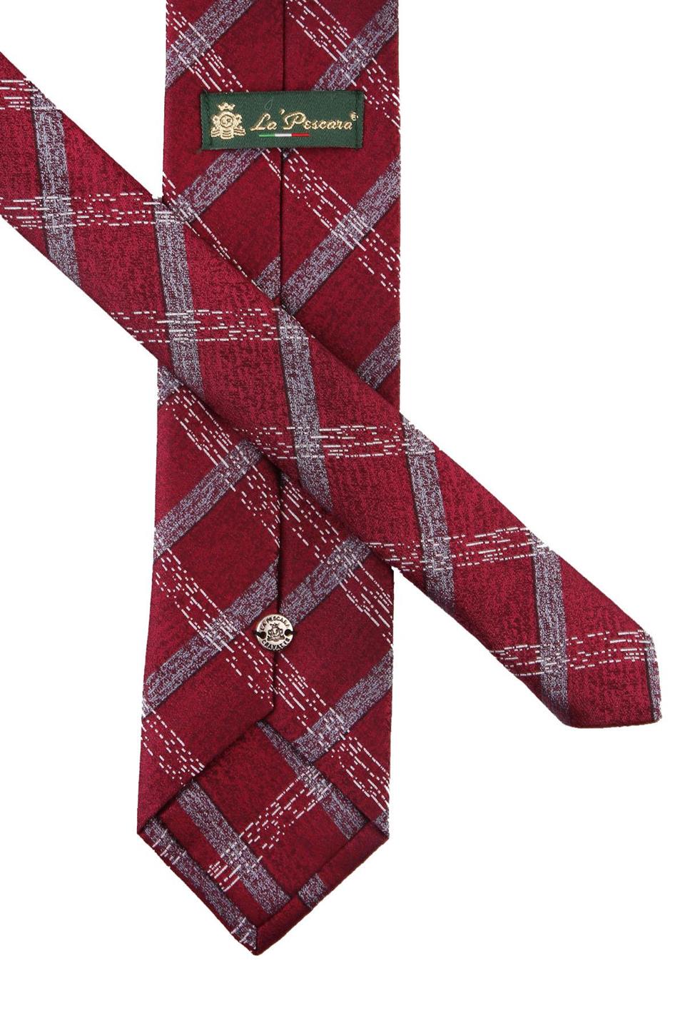 Bordo Ekose Desen Mendilli Klasik Kravat KK10763