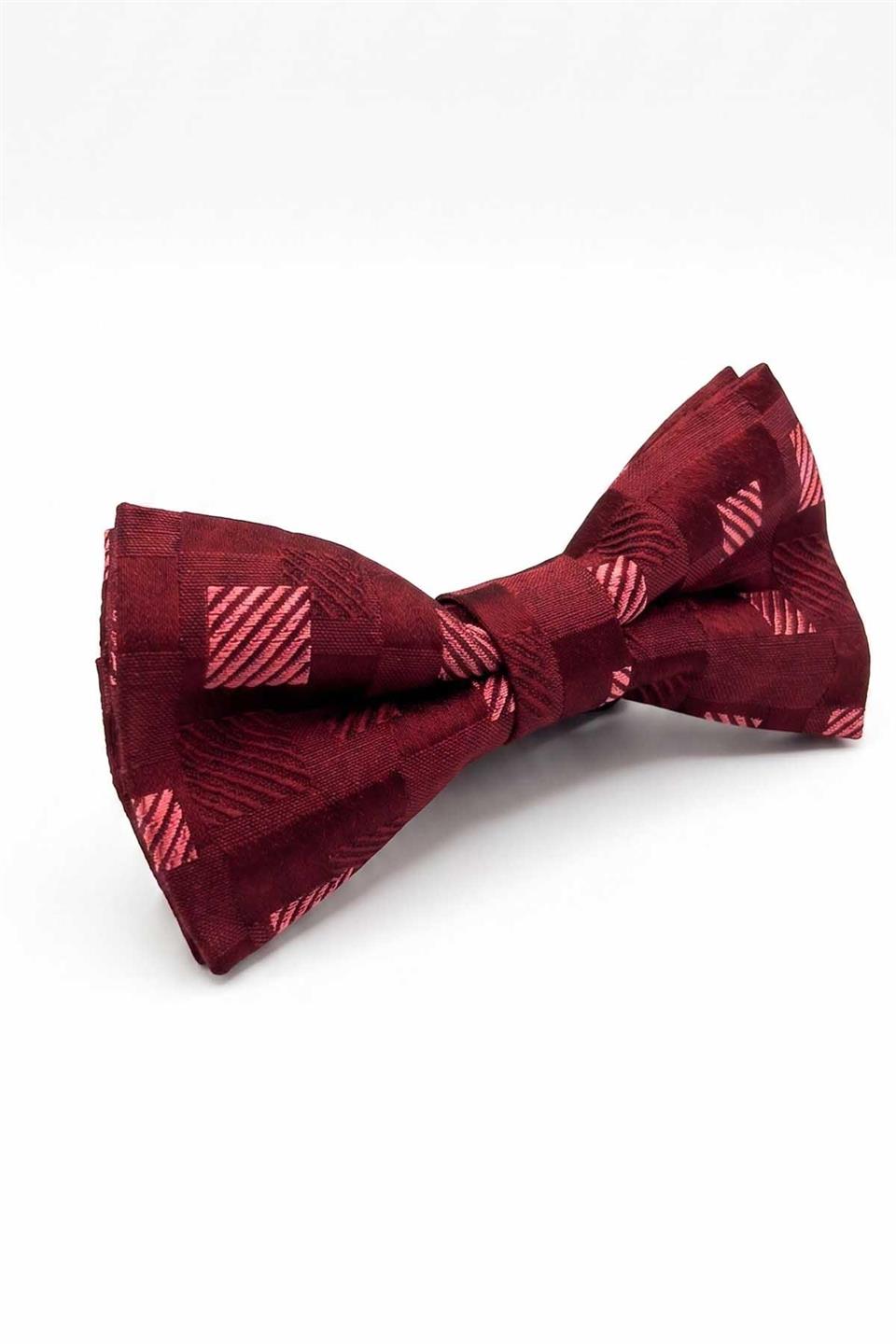 Bordo Kare İpek Papyon SB211