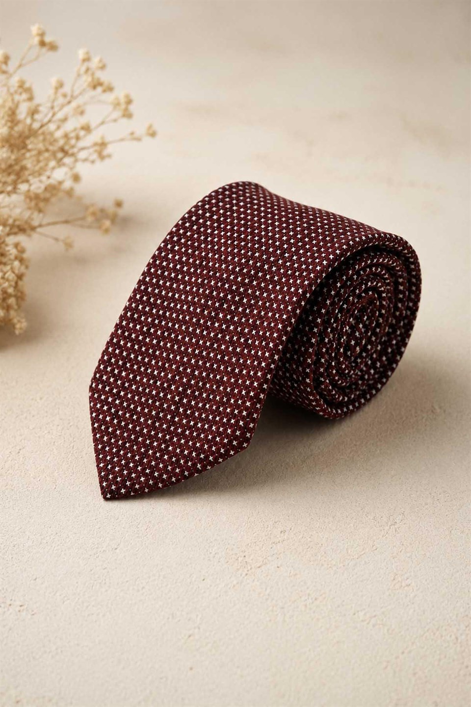 Bordo Klasik Keten Kravat KK13881