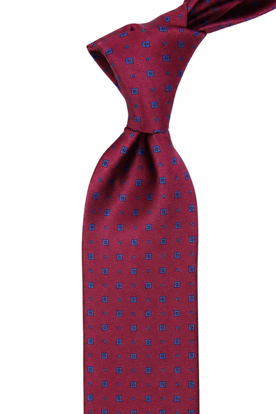 Bordo Küçük Desen İtalyan İpek Kravat İK2566