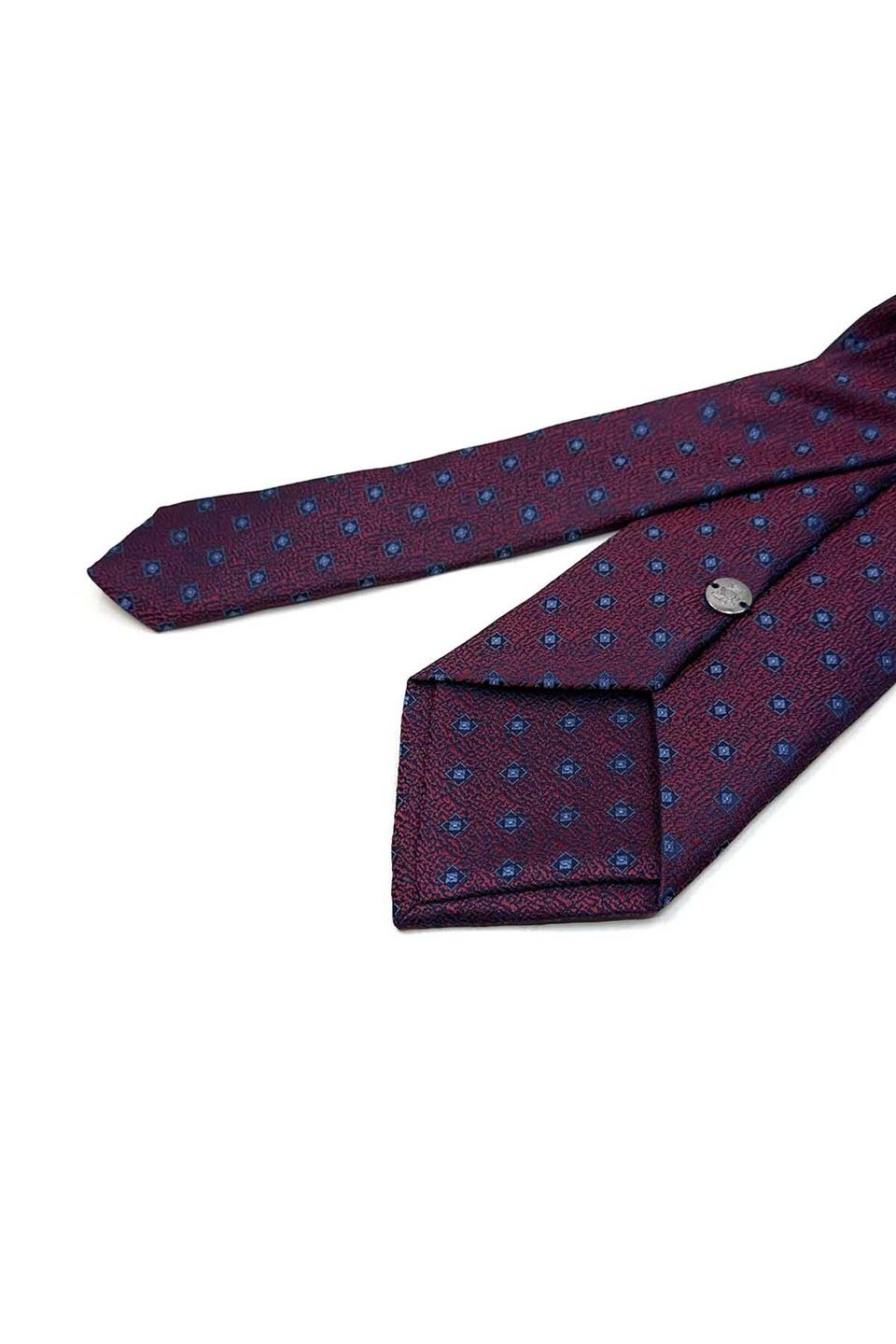 Bordo Küçük Desen Mendilli Klasik Kravat KK13513