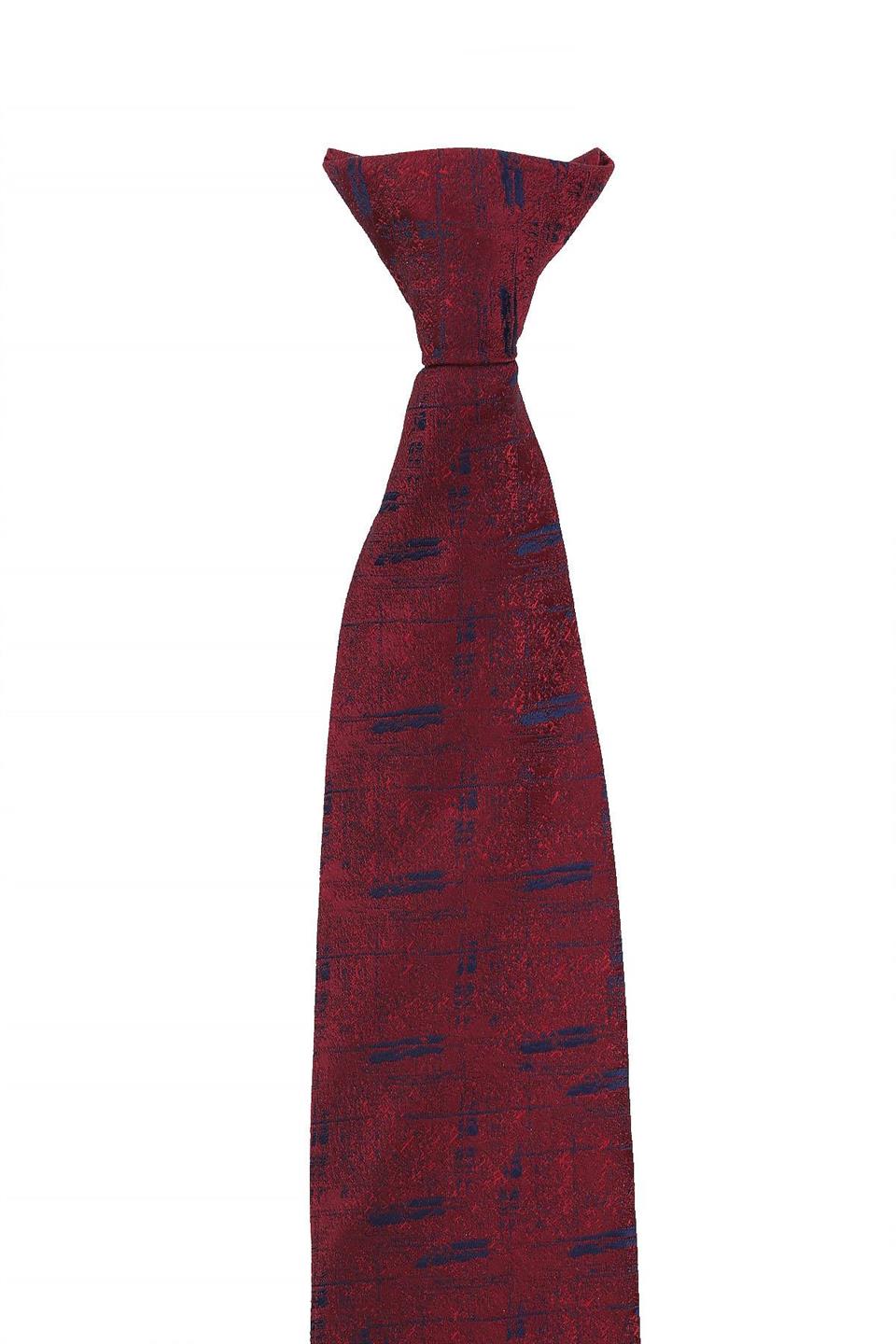 Bordo Kum Desen Klipsli Kravat KLP381