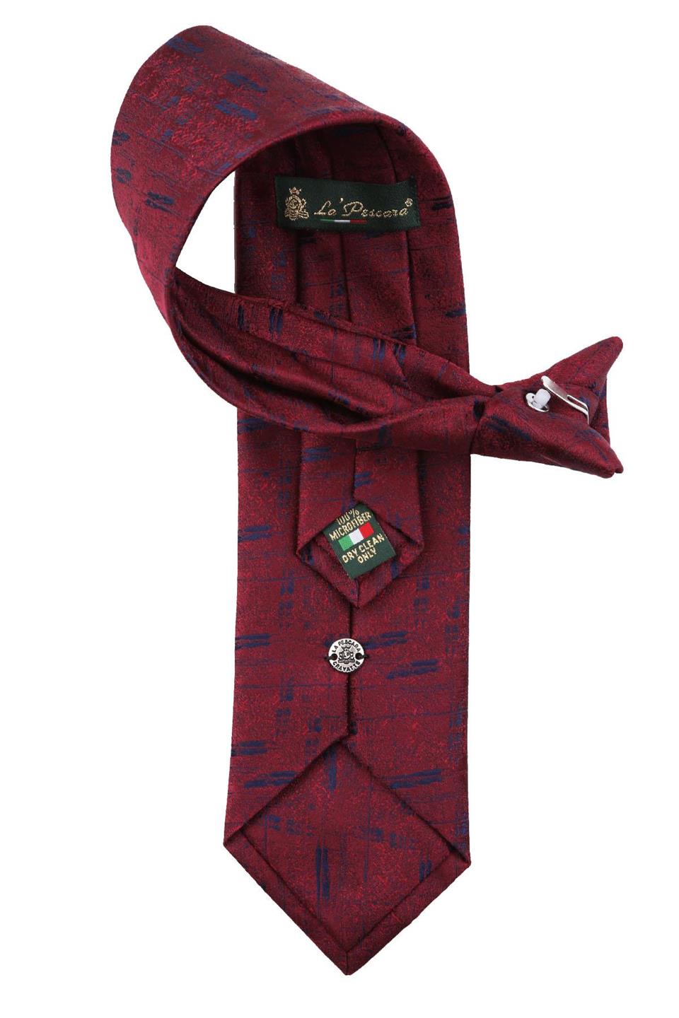 Bordo Kum Desen Klipsli Kravat KLP381