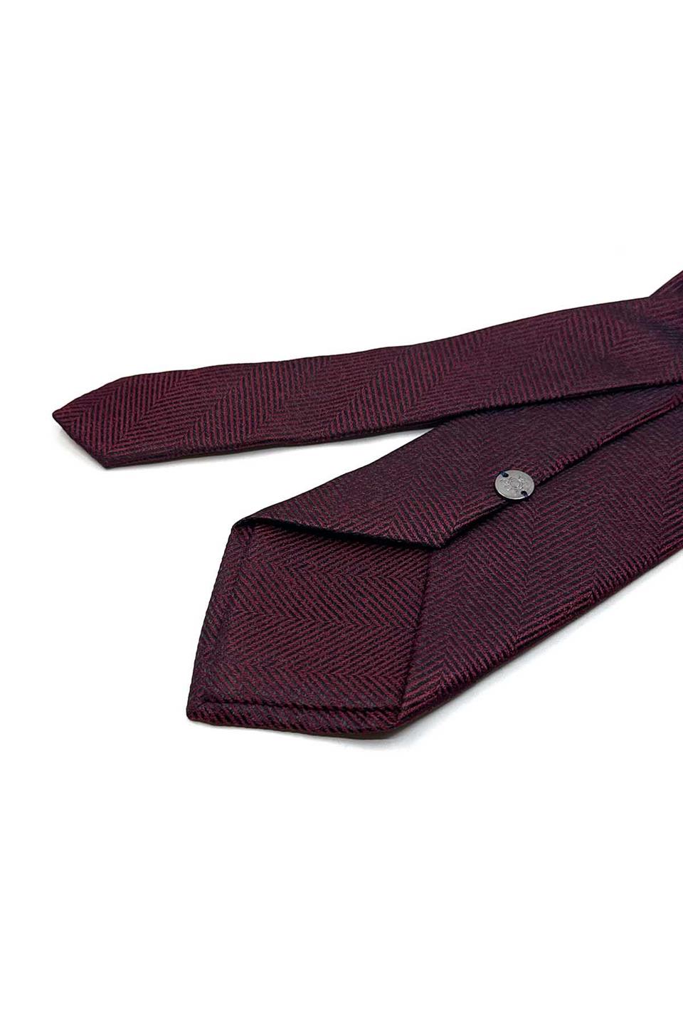 Bordo Kum Desen Mendilli Klasik Kravat KK13572