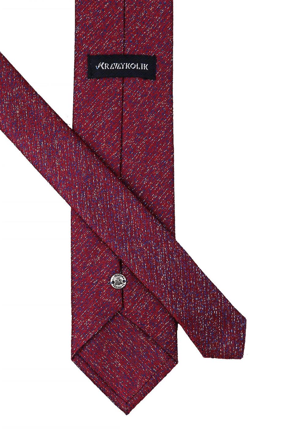 Bordo Kum Desen Mendilli Klasik Kravat KK10391