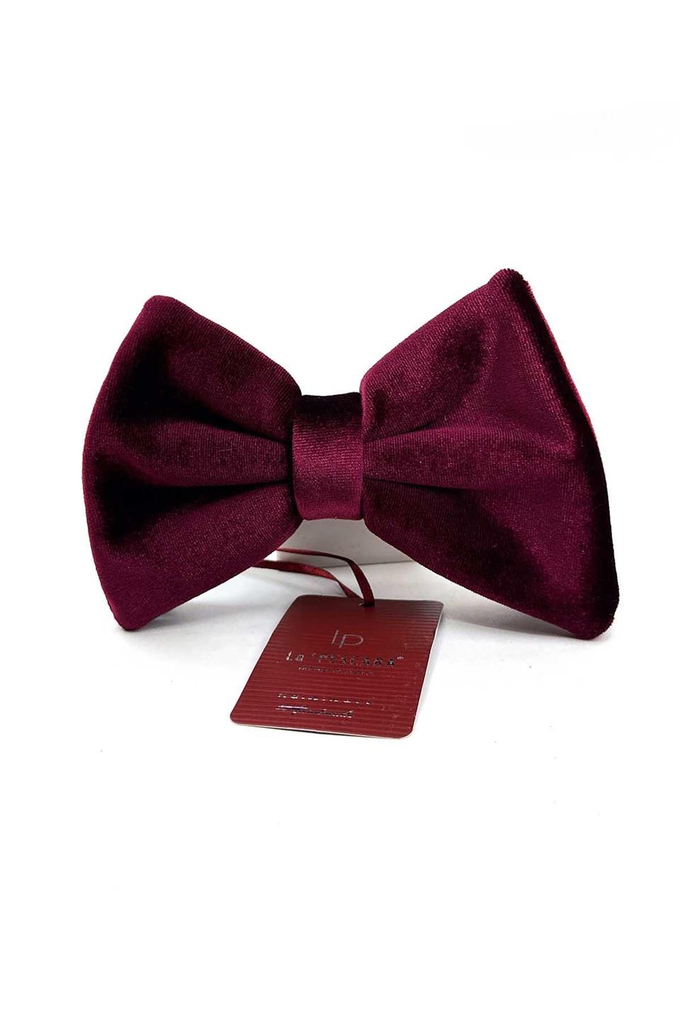 Bordo Lüks Büyük Kadife Papyon P1899