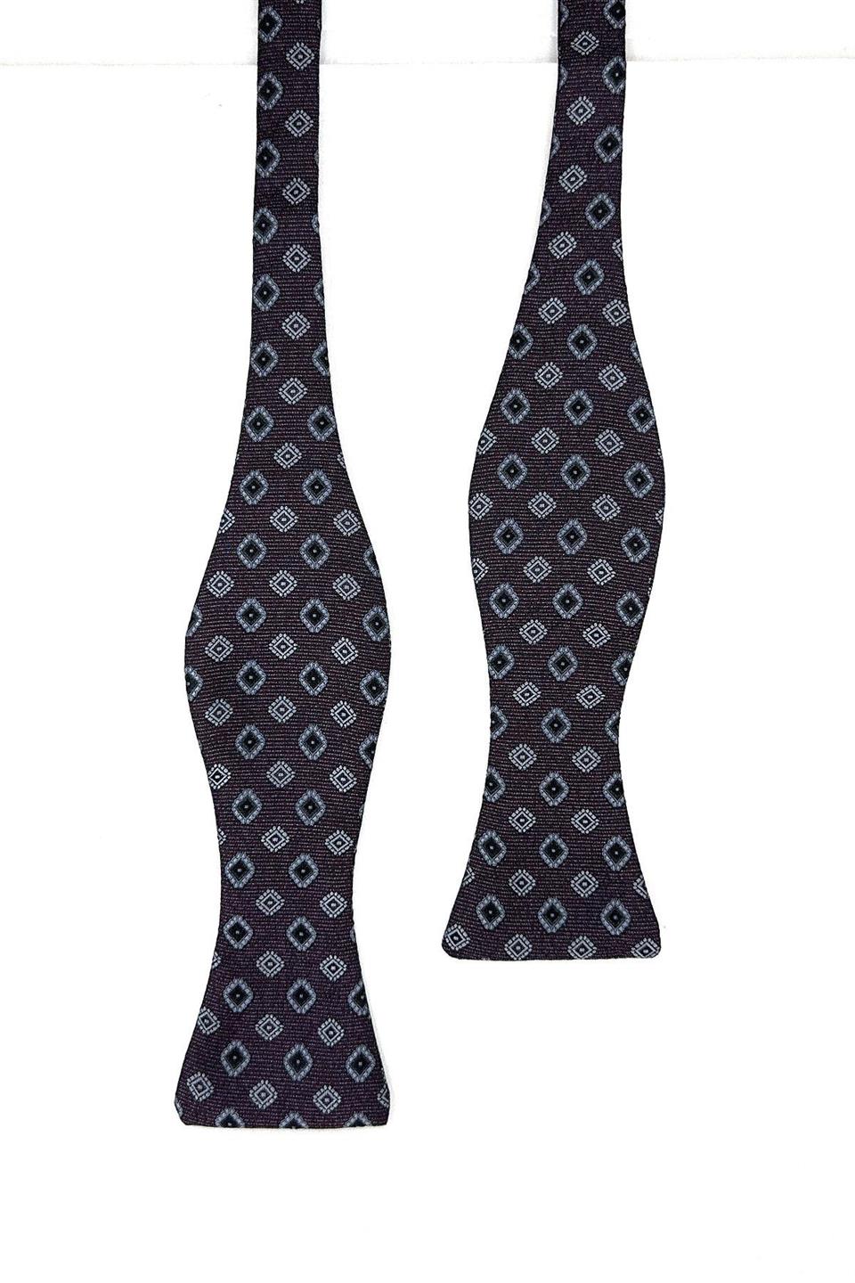 Bordo Motif Desen Açık Papyon AP150