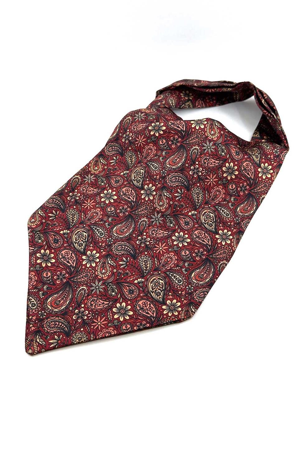 Bordo Motif Desen Erkek Fular K598