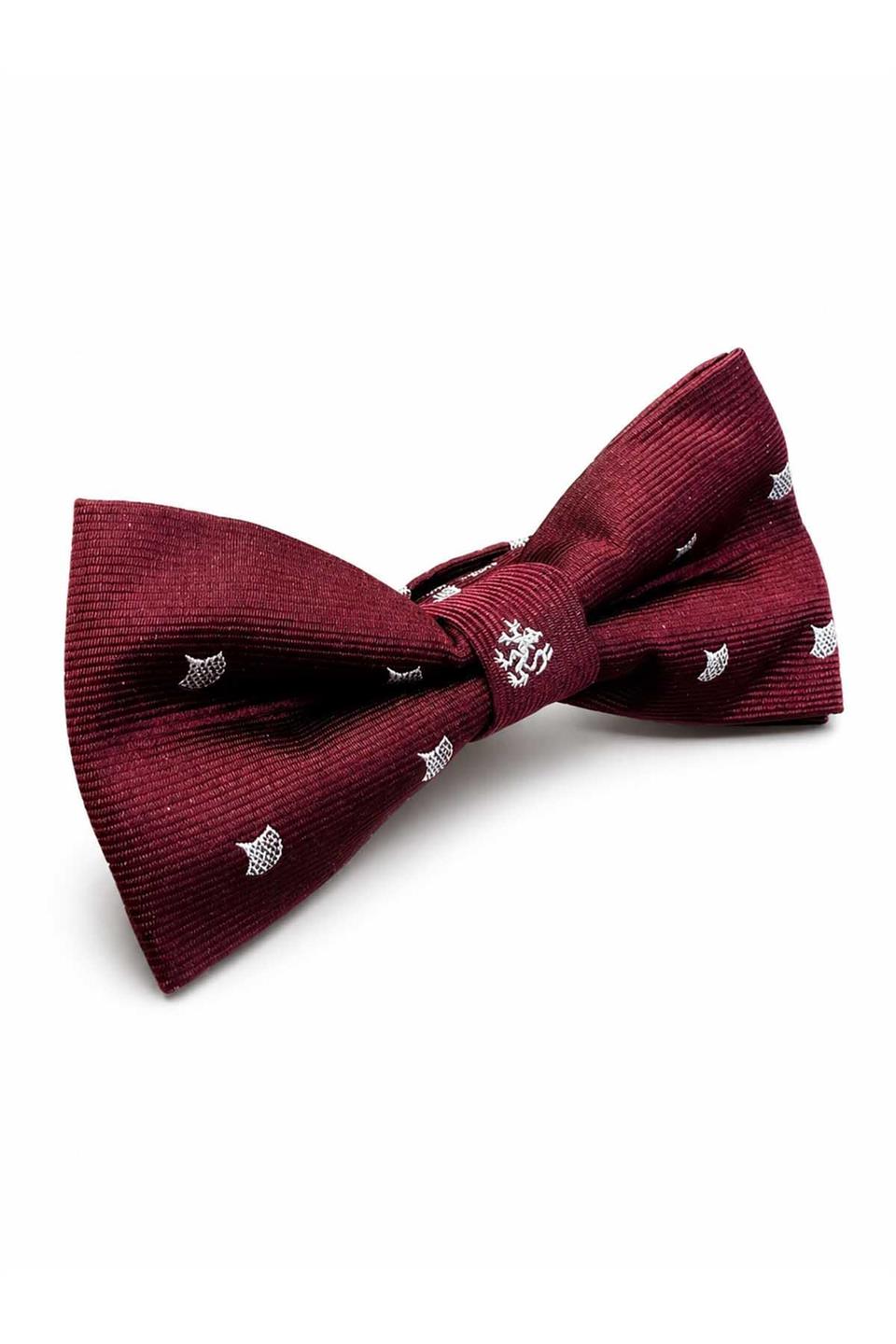 Bordo Motif İpek Papyon SB214