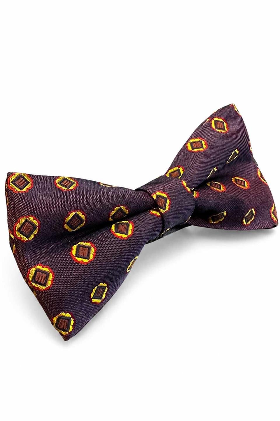 Bordo Motif İpek Papyon SB216